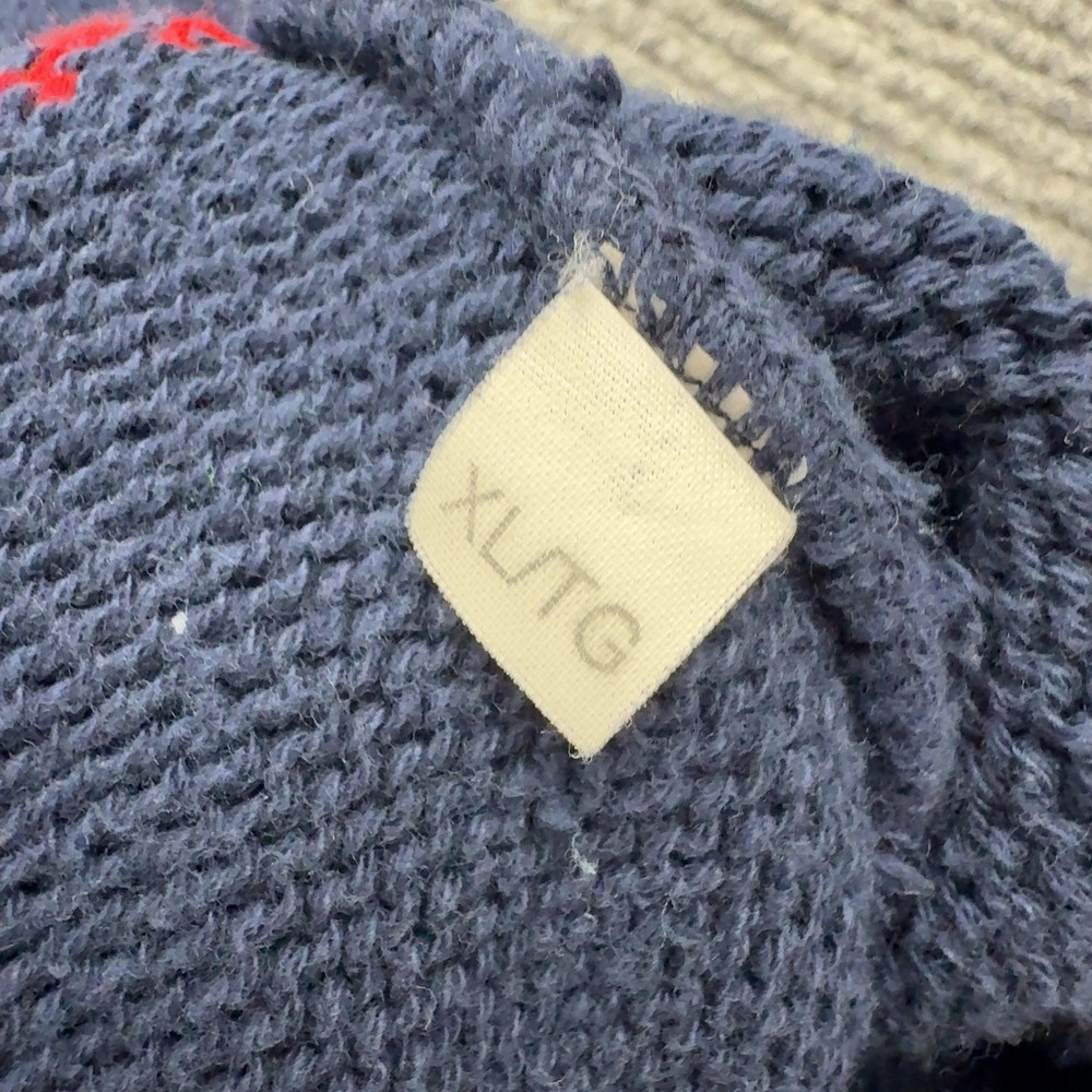 Cotton Country Parkhurst Sweater Mens XL Blue Cotton USA Flag Americana Vintage - Picture 3 of 8
